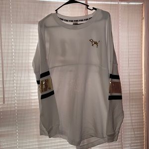 White Sequin Victoria’s Secret PINK Pull Over